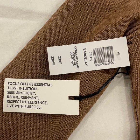 BABATON | Vandelay Dress | Women Size XS | Aritzia | Bandage Dress | NWT | Camel - Picture 5 of 10